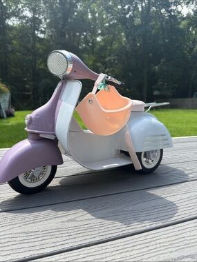 Our Generation Doll Scooter Toy with Pink and Lilac Design and Helmet
